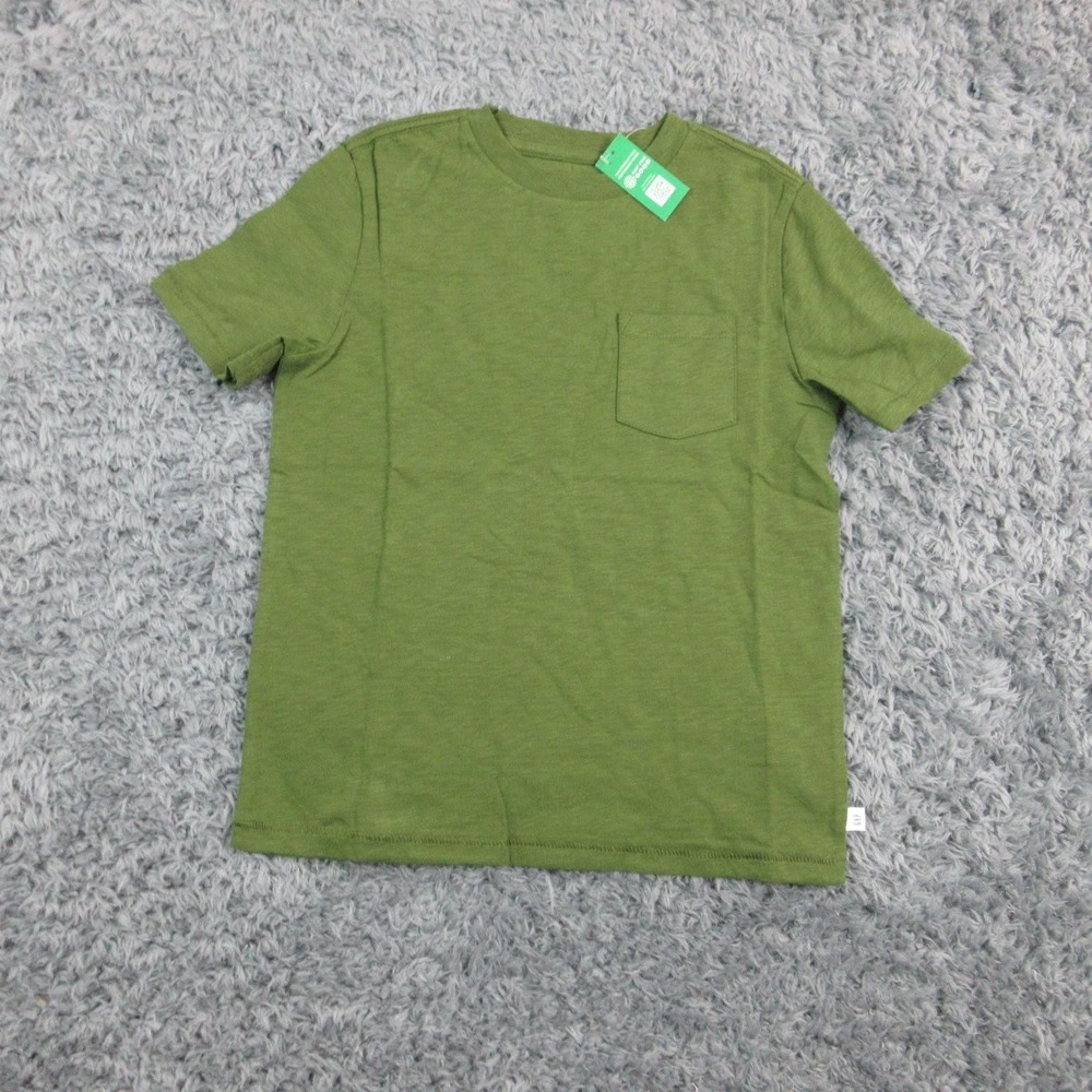 Gap Kids Shirt Youth Medium 8 Green Pocket Tee Short Sleeve Organic Cotton NWT